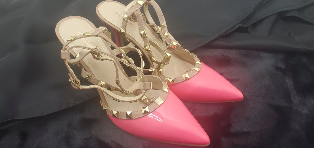 Pink and Beige Heels