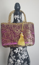 Load image into Gallery viewer, Purple and Gold Handbag
